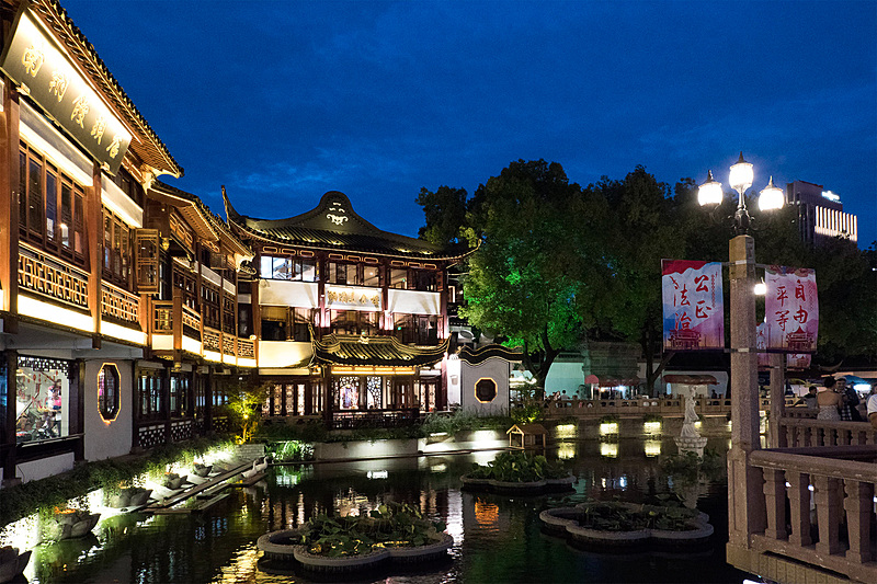 九曲橋を渡ったところからの池