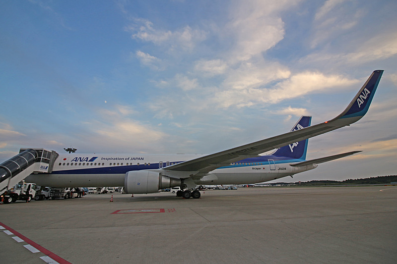 定刻どおり、成田空港に到着
