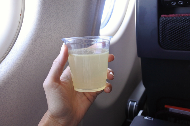 ドリンクで前日のマラソンの疲れが癒される