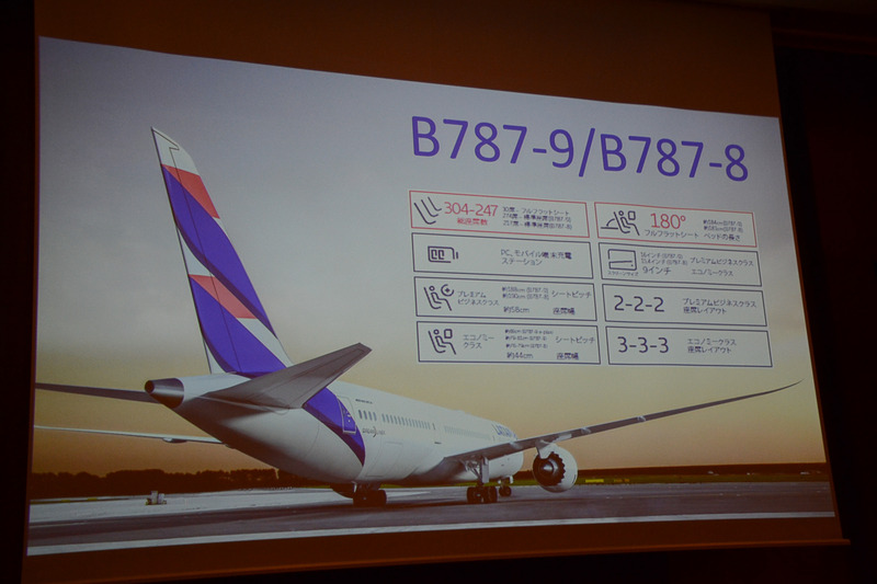 使用機材はボーイング 787-9型機/787-8型機