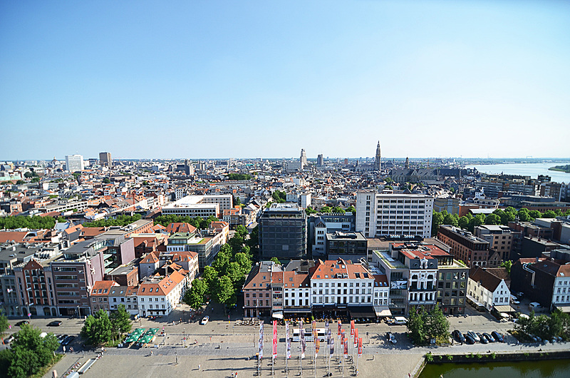 アントワープの街を一望