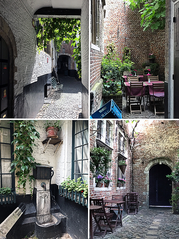 昔の人々が使っていた井戸などが残る。石畳やレンガの壁が乙女ココロをくすぐります