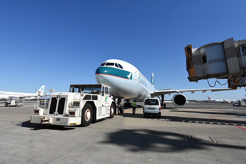 定刻より遅れてプッシュバック開始