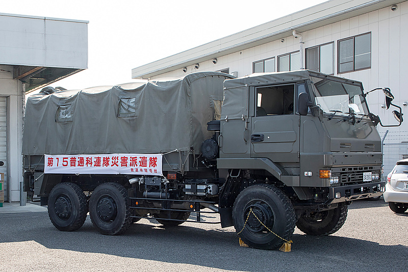 陸上自衛隊 第15普通科連隊災害派遣隊のトラック