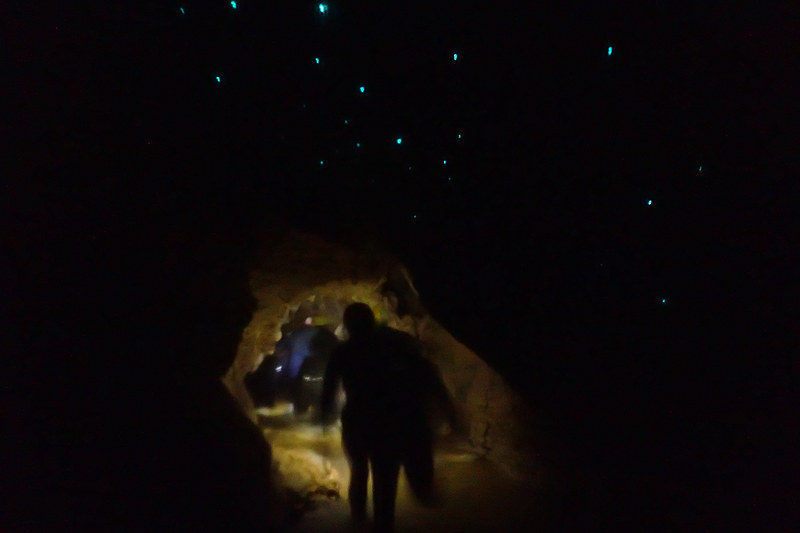 練習後は再びクルマに乗ってルアクリ洞窟へと移動。いざ洞窟内へ（写真：The Legendary Black Water Rafting）
