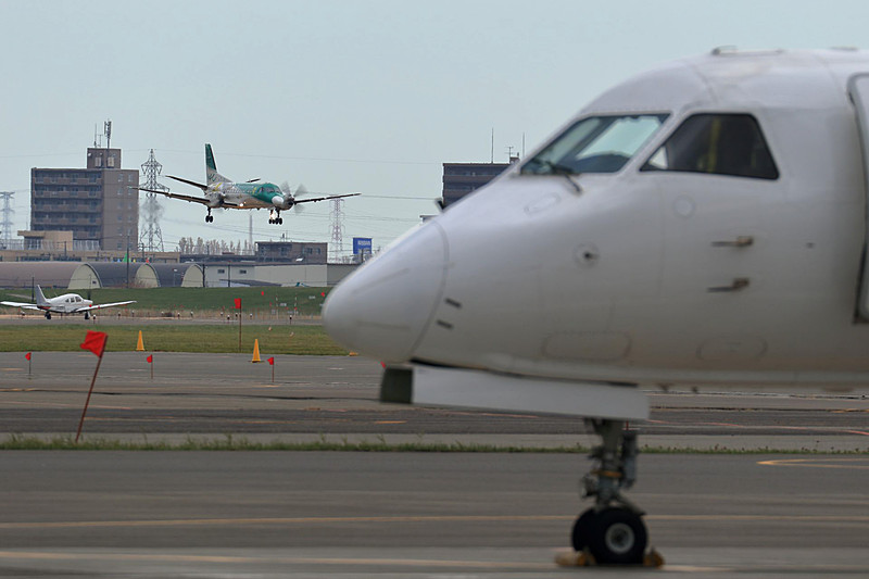 13時20分、丘珠空港にランディング