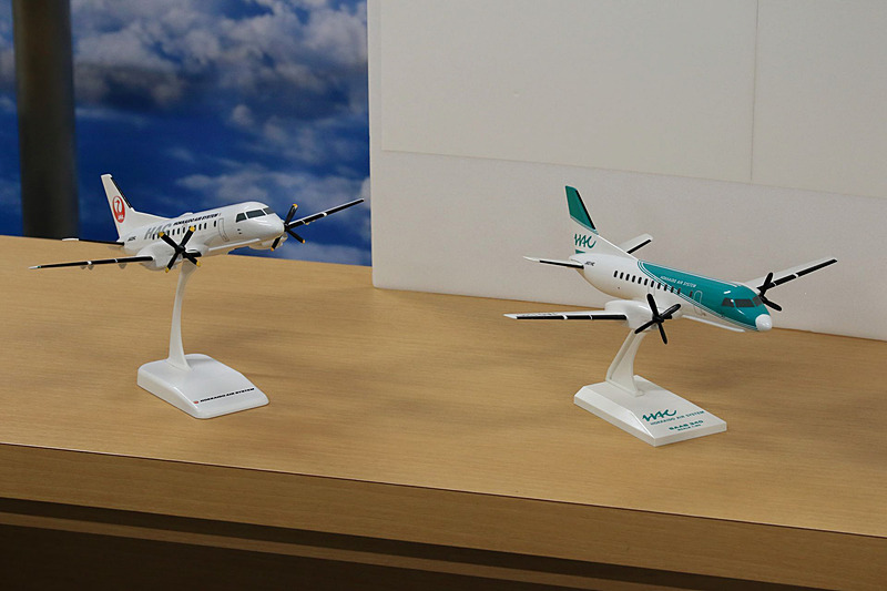 ガラポンでの抽選で計3名に当たるモデルプレーン目当の長い列ができた