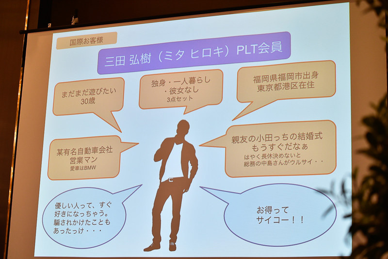 国際線向けの予約客は、友人の結婚式がシンガポールで行なわれるという設定で、電話応対が進むに連れて大事な旅行ということが徐々に明らかになっていく設定
