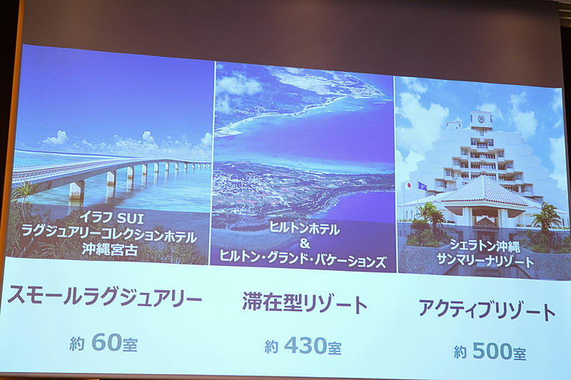 森トラストが手がける宿泊施設はすべて合わせると約1000室になり、アジアNo.1ビーチリゾート沖縄の実現を目指す