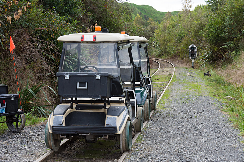 こちらが今回体験するレールカート。こちらも2人乗り