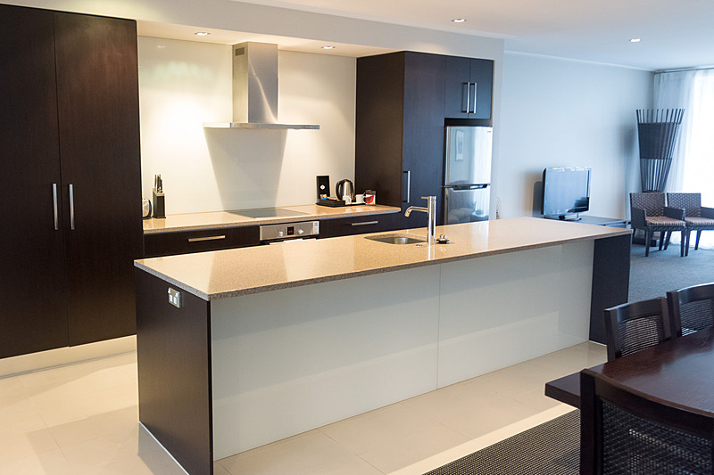 3ベッドルームアパートメント。キッチンなどの設備は1ベッドルームも同様に備える