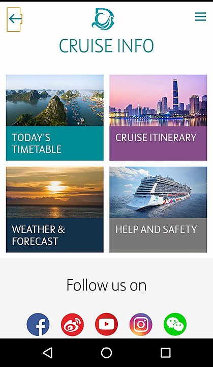 利用する機会が多いのはCruise Infoにあるメニューだ