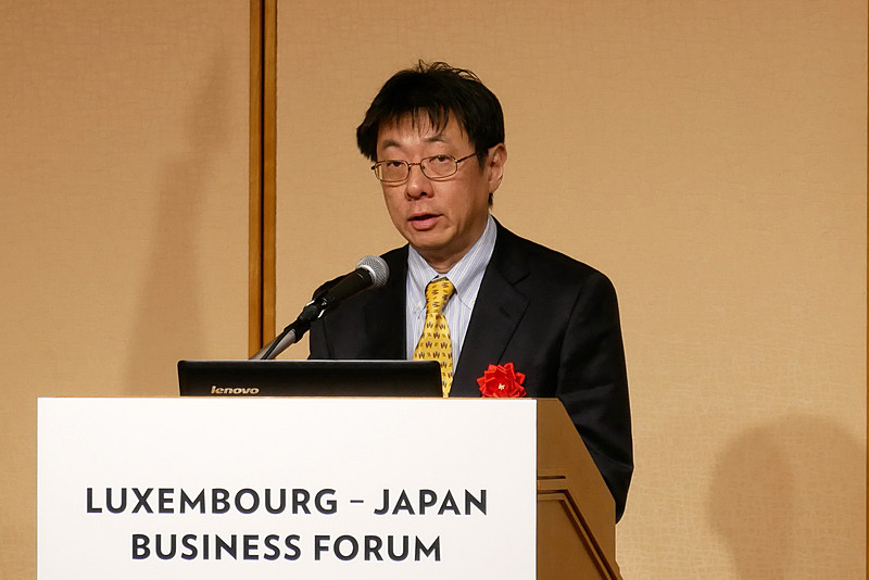 同じく祝辞を述べる、独立行政法人 日本貿易振興機構 副理事長 赤星康氏