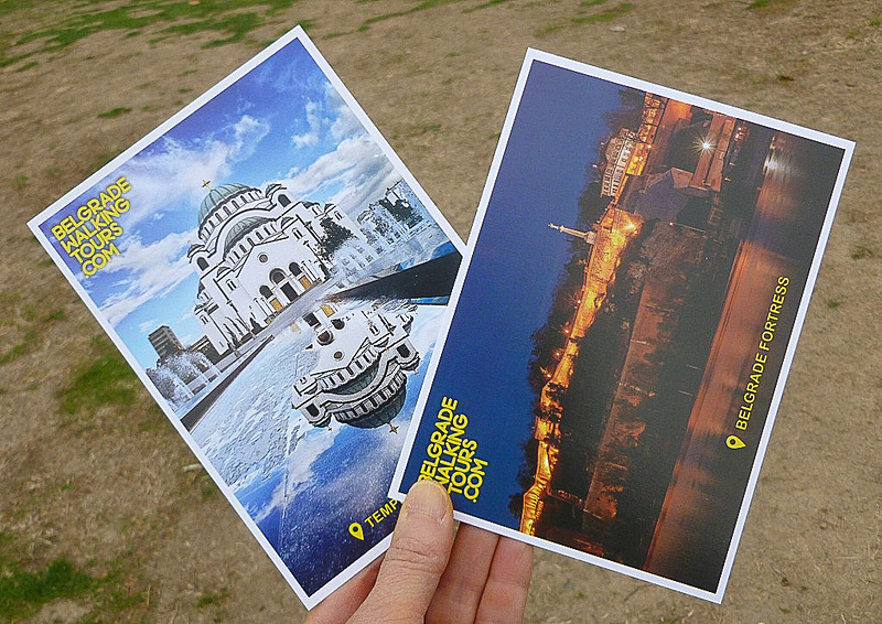 ベオグラードの絵葉書もくれました