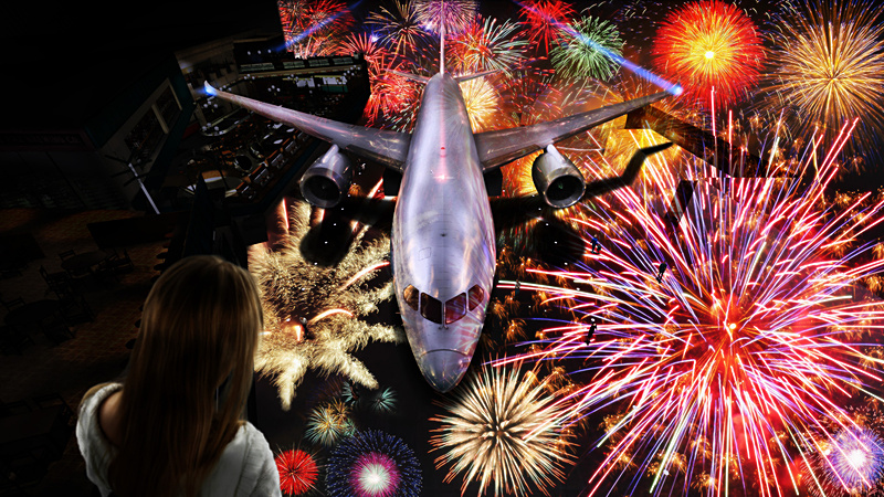 「（仮称）超体感演出」のイメージ（画像提供：中部国際空港）