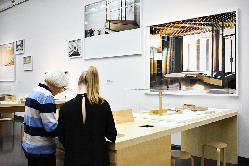 世界的な“建築家として知られるアアルト”の展示コーナー