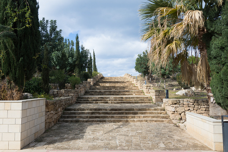 エントランスから遺跡群への道。一歩進むごとに遺跡に近づく気持ちが高まる