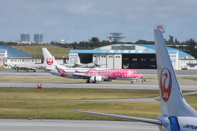14時過ぎに新さくらジンベエが那覇空港に着陸