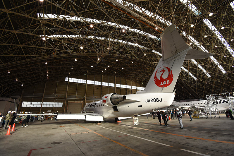 CRJ200型機の全景