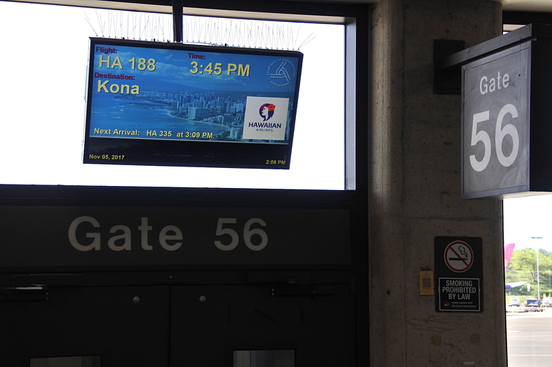 56番搭乗口からの出発