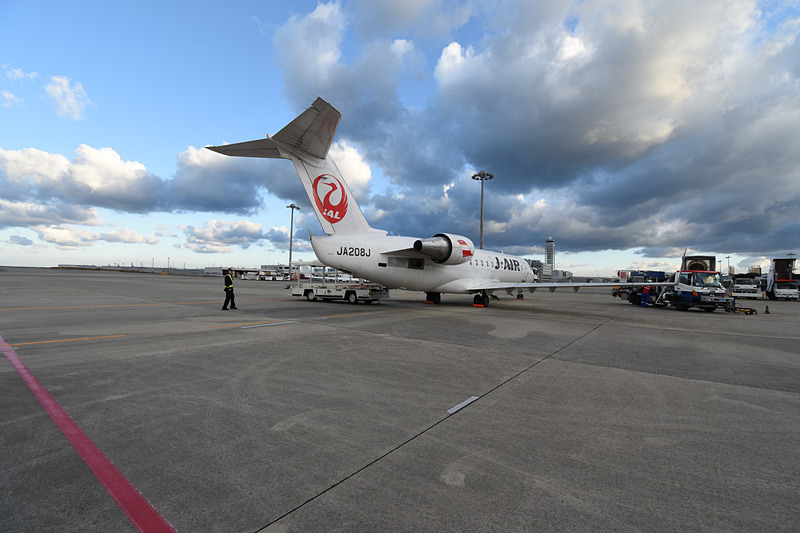 ツアー参加者搭乗前に外部点検を行なう