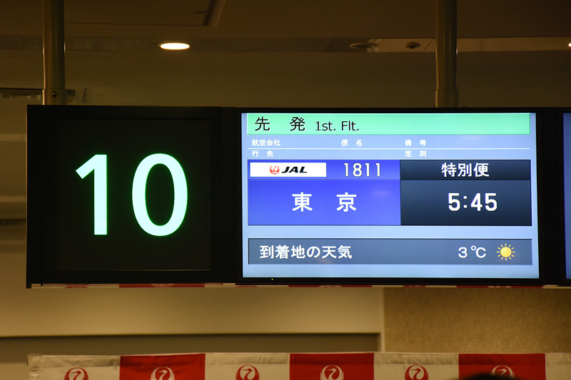 東京発東京行きの特別便は2018年1月1日なのでJL1811便