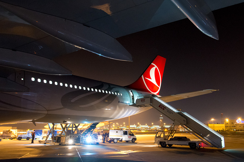 ターキッシュ・エアラインズに乗ってイスタンブール経由でセルビアへ。日本路線では現在、エアバス A330-300型機が使用されている