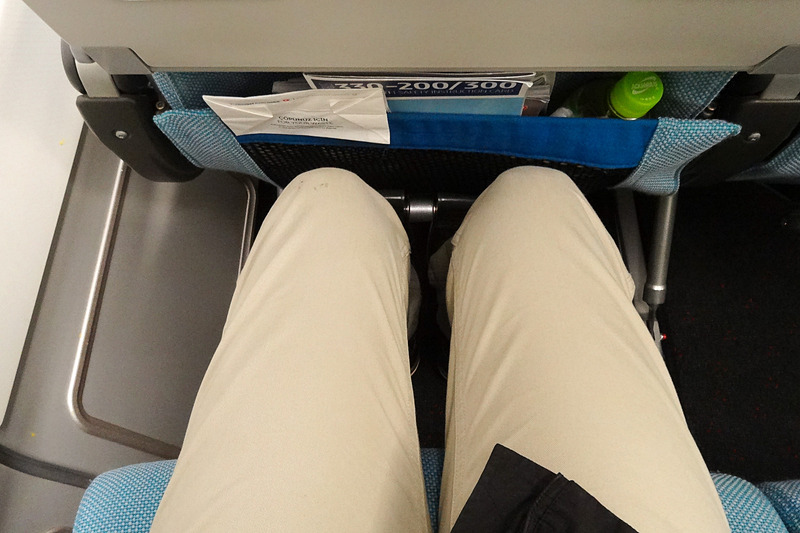 足下はわりと広く感じられた。フットレストも付いている