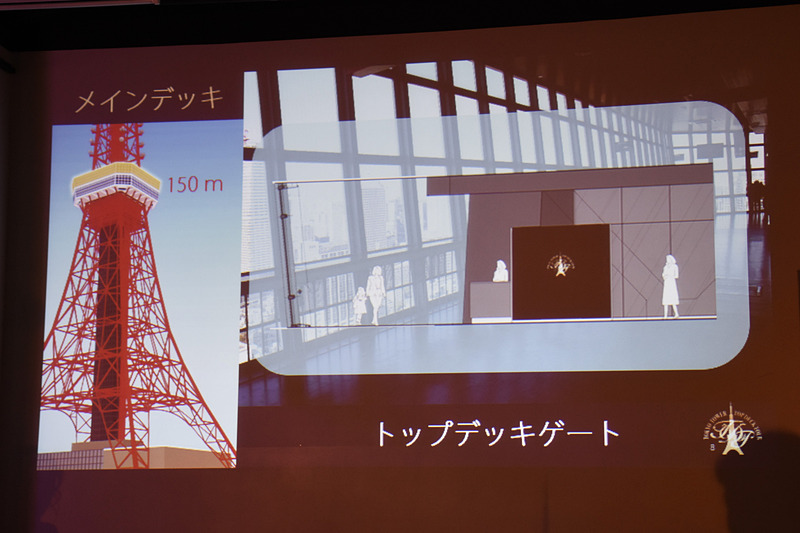 エレベータでメインデッキ（大展望台）2階の「トップデッキゲート」へ