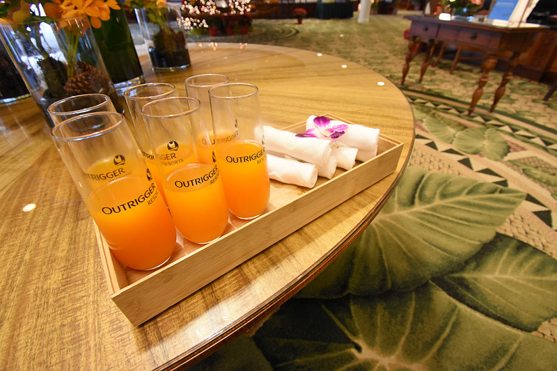 チェックイン時のウェルカムドリンク