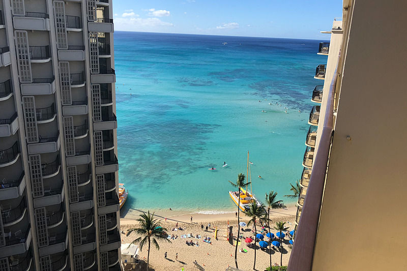 部屋からの眺め。これぞハワイ