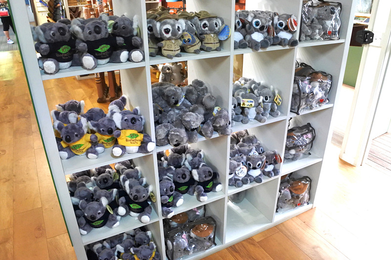 定番のコアラのぬいぐるみも表情が違ったりかわいさがあふれる