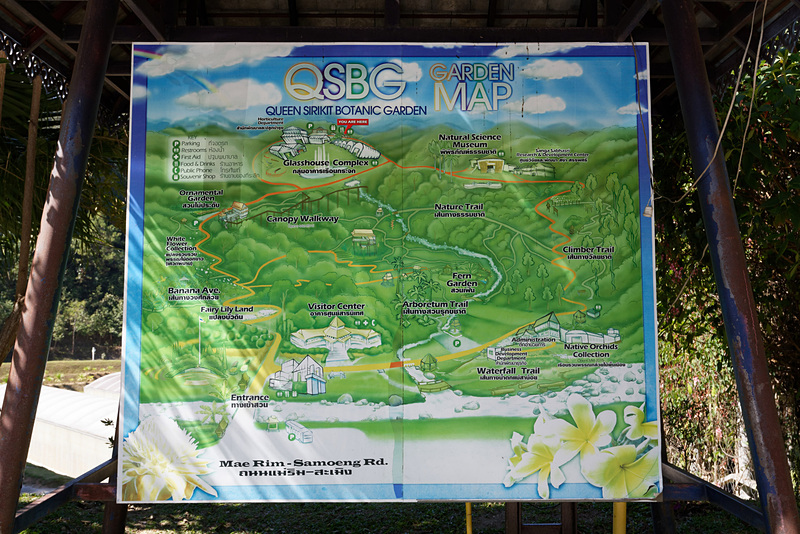 クイーン・シリキット・ボタニック・ガーデンの地図