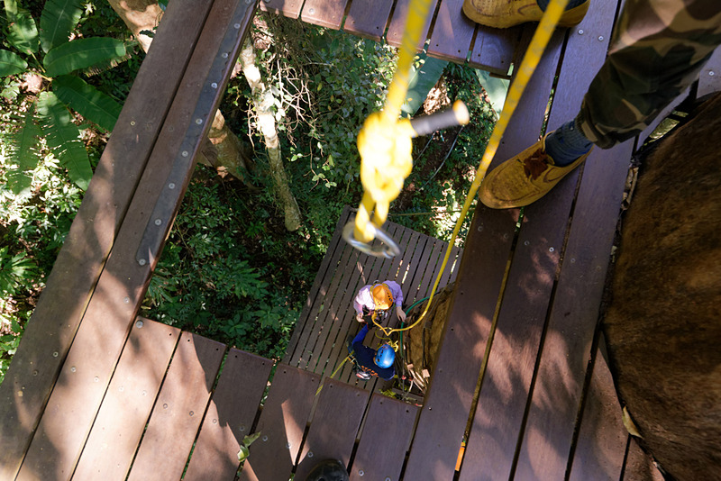 垂直に降りるところも