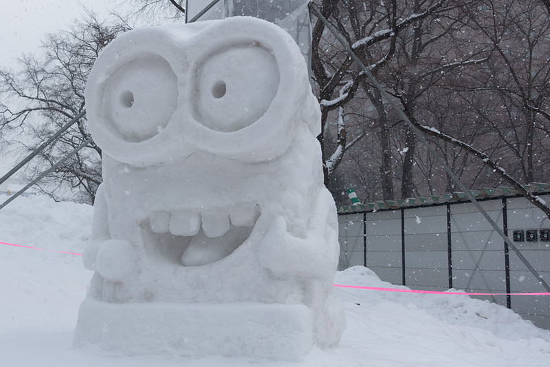 9丁目には各種の雪像が展示されている