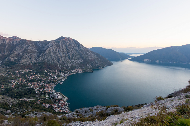 コトル湾の眺め