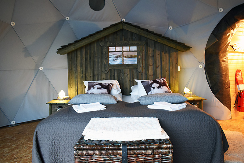 ハスキーのクッションやぬいぐるみがあって、なかなかツボを押さえていますの