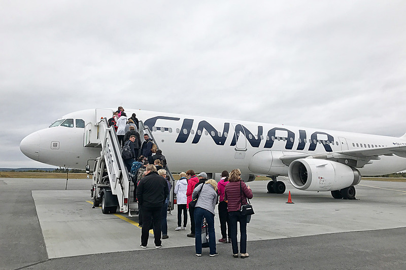 フィンエアーのAY557便で、まずはヘルシンキのヴァンター国際空港へ