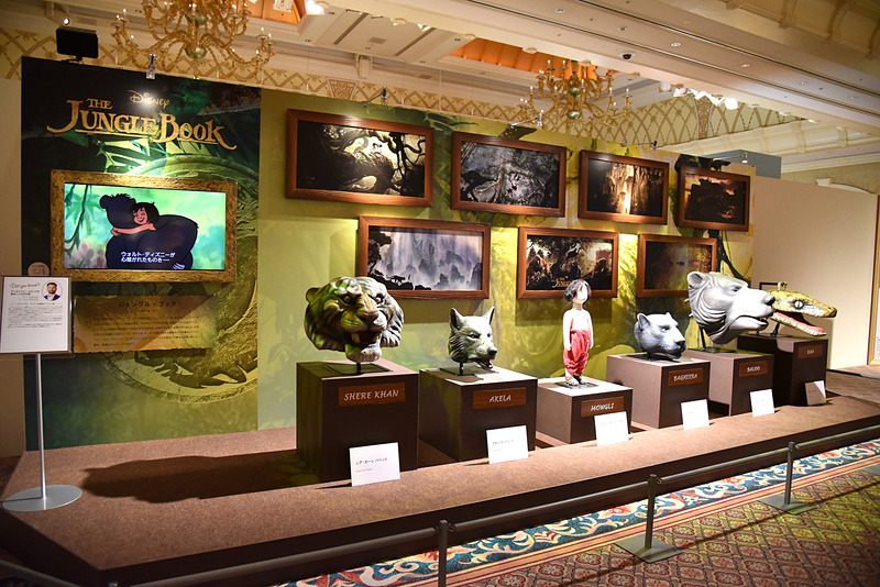 映画「ジャングル・ブック」のパペット。カーやシア・カーンのヘッドは迫力の大きさ（C）Disney