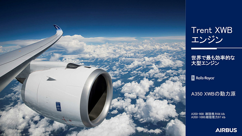 エンジンはロールスロイスの「Trent XWB」シリーズを採用