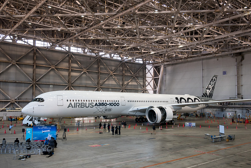エアバス A350-1000型機の飛行試験機「F-WLXV」