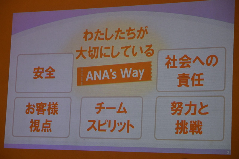 プログラムの最後に「ANA's Way」とはなにかという説明