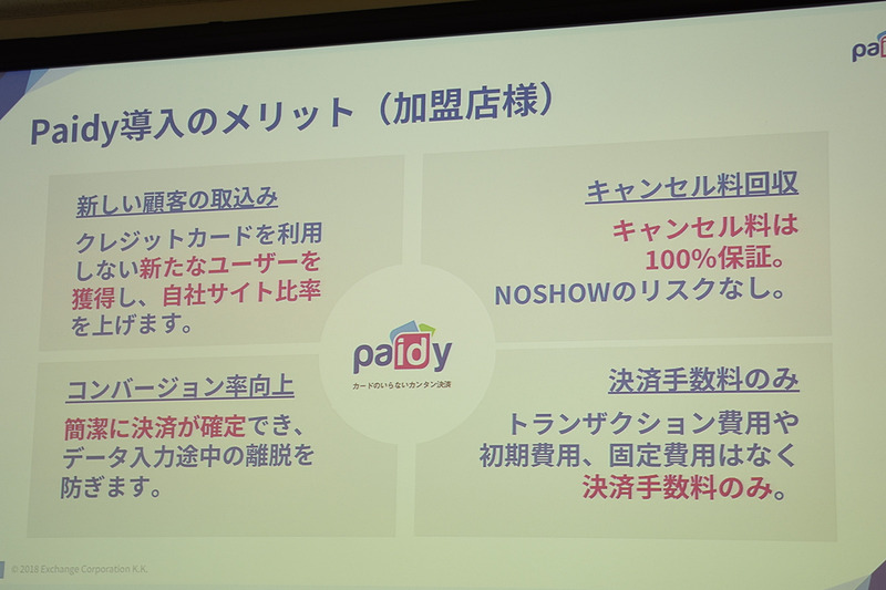 加盟店は、決済が簡単なので途中離脱が少ないなどのメリット