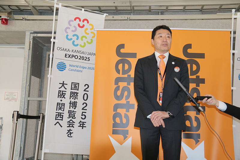 ジェットスター・ジャパン株式会社 代表取締役社長 片岡優氏。「関西空港はジェットスターグループにとって重要な拠点」と語った