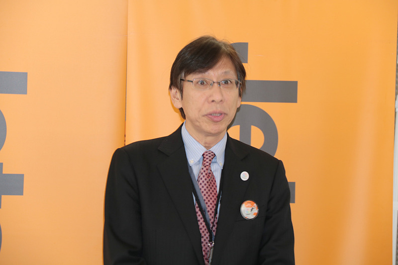 2025 日本万国博覧会誘致委員会 事務局長の榮野正夫氏。「まだまだ大阪以外では認知度を上げないといけない」とコメントした