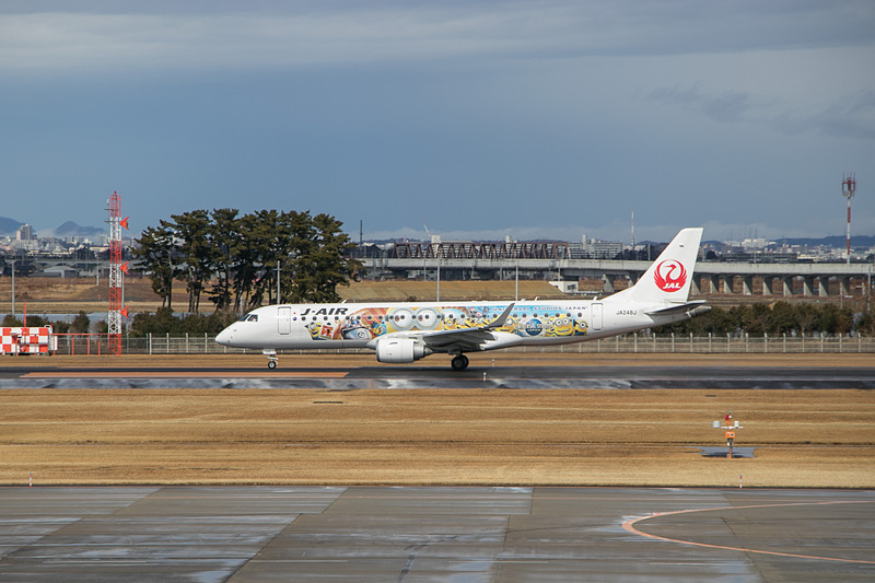 67名を乗せたJL3530便は12時5分にプッシュバックを開始。福岡空港へ飛び立っていった