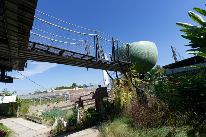 レストランに隣接の農園は約2ヘクタールの広さ