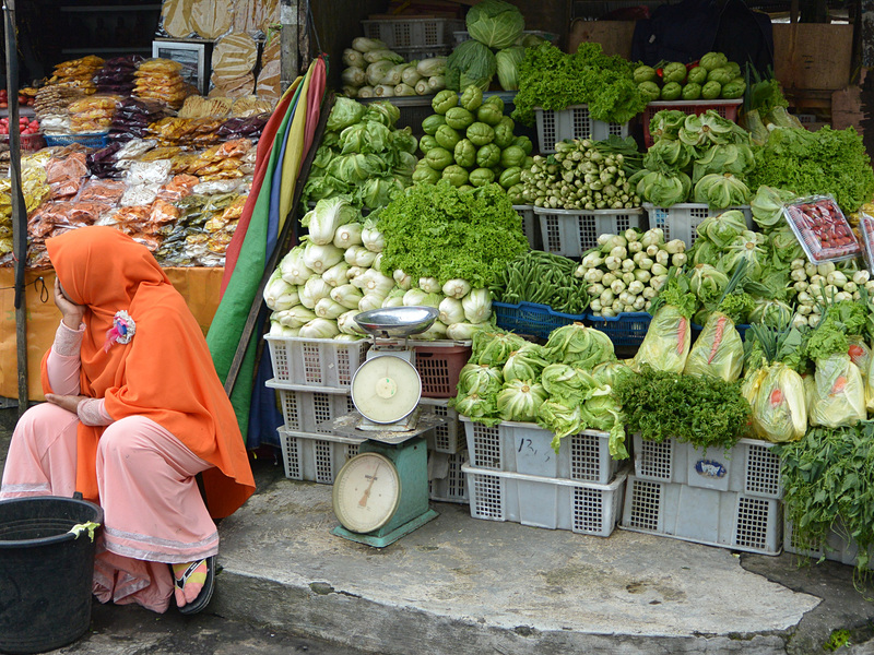CANDIKUNING市場は果物と高原野菜でも有名らしいが、果物は船に持って帰れないので買わないのが無難