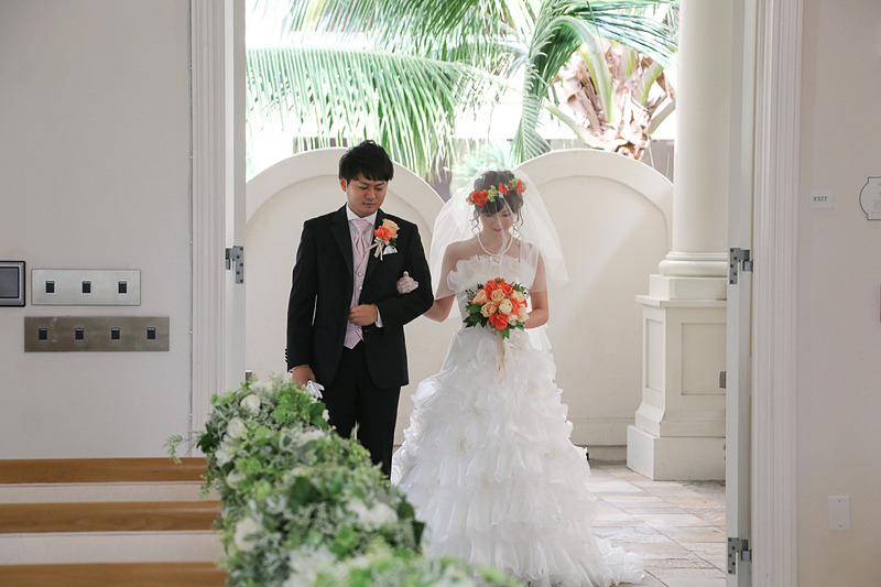 新郎新婦の入場