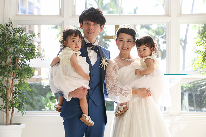 家族揃って記念写真